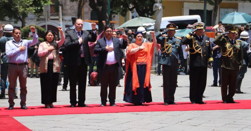 Ministra Prada celebra el Día del Himno Nacional, símbolo de la dignidad y del honor de Bolivia