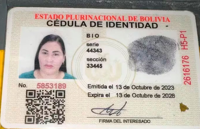 Caso ‘Reina’ del narcotráfico: Segip revela cómo tenía cédula boliviana y que presentó certificado de nacimiento